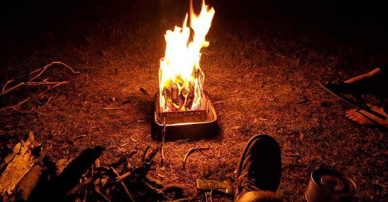 perfect campfire's strong smoke-free heat with MyFire